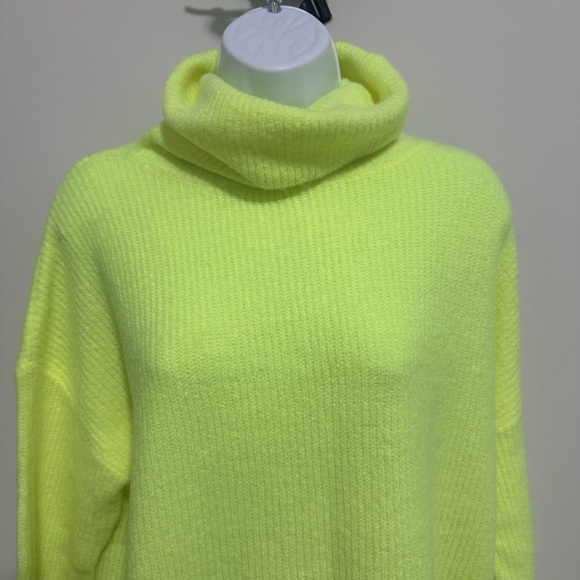 Dreamers Neon Yellow Turtleneck Sweater - Picture 5 of 8